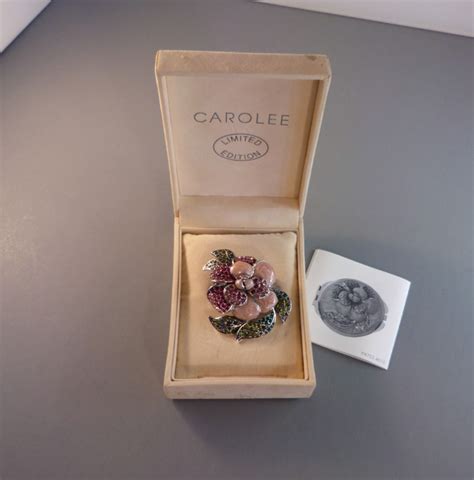 Carolee 2006 Limited Edition Flower Brooch Original Box 12800