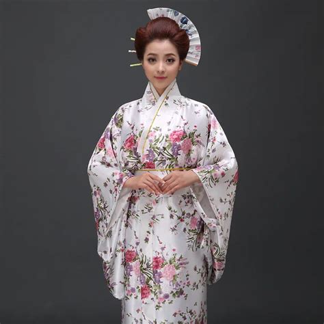 Womens Japanese Kimono Traditional Costume Female Yukata With Bowknot Lady Robe Authentic