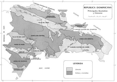 Mapa De La República Dominicana Mapa Físico Geográfico Político