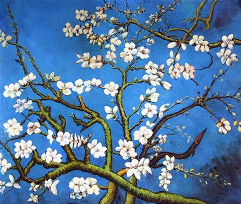 The powerful brush strokes with which the delicate blossoms and the strong branches of the almond tree were. Almond Blossom San Remy,Vincent van Gogh