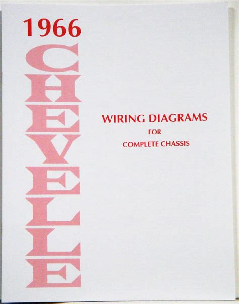 1966 Chevelle Factory Wiring Diagram Manual 1967 1968 1969 Camaro