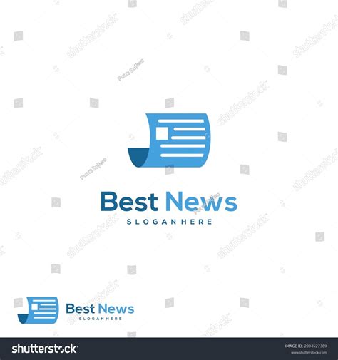 Newspaper Logo Design Concept Modern Best Stock Vector Royalty Free