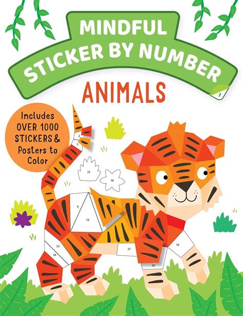 Mindful Sticker By Number Animals Book By Insight Kids Official