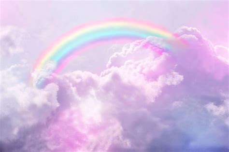 Kawaii Rainbow Cloud Wallpaper Parketis
