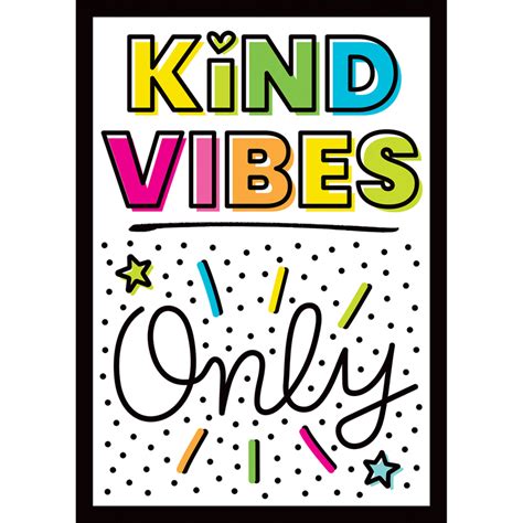 Teachersparadise Carson Dellosa Education Kind Vibes Only Poster Cd