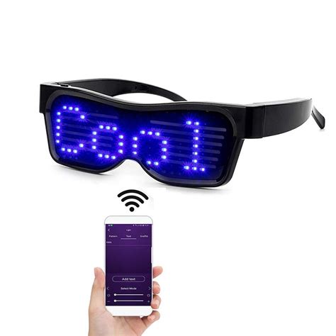 Luminous Led Eye Glasses Technology For Party Event Flashing Magic Bluetooth With App Control