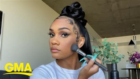 How Makeup Artist Ashley Strong Practices Mindful Meditation While Doing Her Makeup L Gma Youtube
