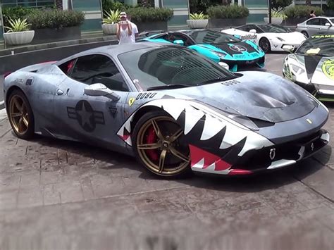 Make your own unique model on the ferrari car configurator. Ferrari 458 SPECIALE jet fighter shark theme paint | Flickr