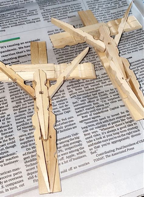 Clothespin Crosses Clothespin Crafts Christmas Wooden Clothespin