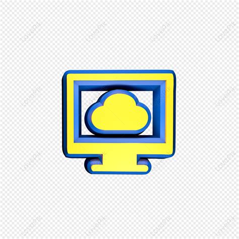 Stereo Yellow Computer Cloud Icon Png Hd Transparent Image And Clipart