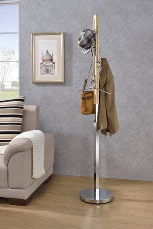 The right coat rack becomes an extension of your home's atmosphere. ACME Belen II Coat Rack in Natural & Chrome | Walmart Canada