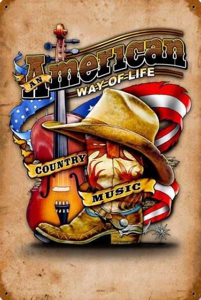 Country Music An American Way Of Life Sign Art Country Music