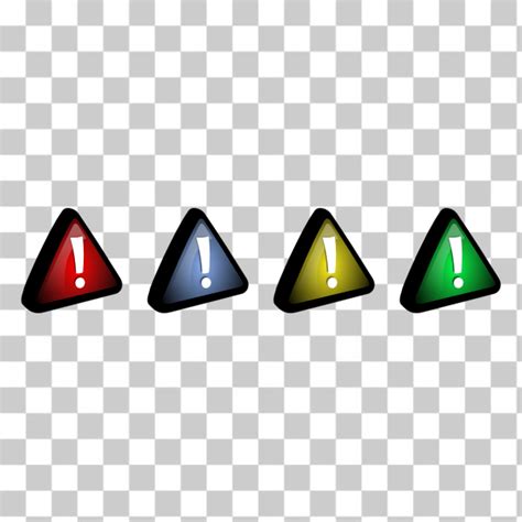 Free Svg Vector Drawing Of Exclamation Mark In Different Triangles