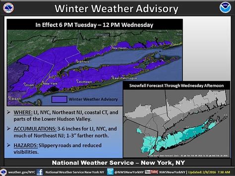 Winter Weather Advisory Issued For Winter Storm Nacio 3rd Major Storm