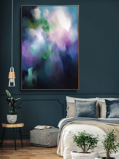 This wood panel feature wall by los angeles design firm amber interiors adds a little rustic flair to a contemporary bedroom. Minimalist Abstract Painting Extra Large Wall Art Large ...