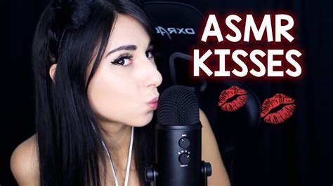 asmr kisses on the mic to help you sleep 💋 repeating trigger words goodnight kisses blue