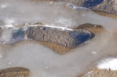 Melting Ice On River Stock Photo Image Of Detail Angle 105656682