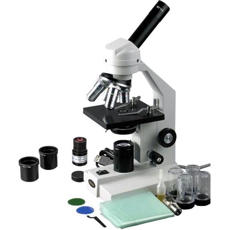 Buy Amscope M500c E 40x 2500x Monocular Compound Microscope Prime
