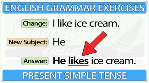 Change The Subject Verb Present Simple Tense English Grammar