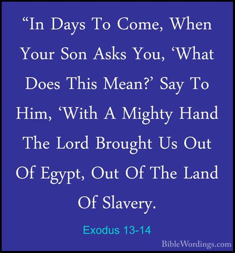 Exodus 13 Holy Bible English