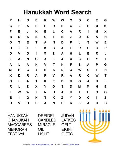 Free Printable Hanukkah Word Search Marian Mcleans Word Scramble