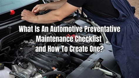 Automotive Preventative Maintenance Checklist Guide Datamyte Basic