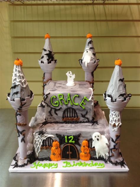 Haunted Mansion Birthday Cake With Candles Holiday Decor Novelty