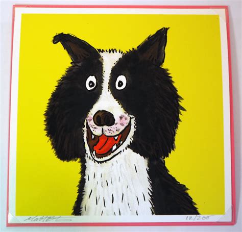 Border Collie Greeting Card Featuring Signed Limited Edition Print