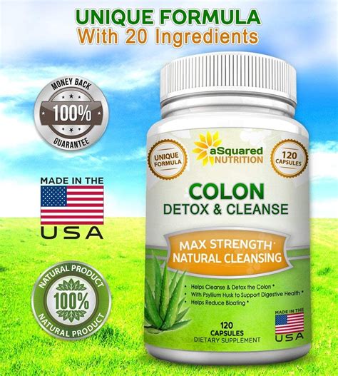 Pure Colon Cleanse For Weight Loss 120 Capsules Max Strength