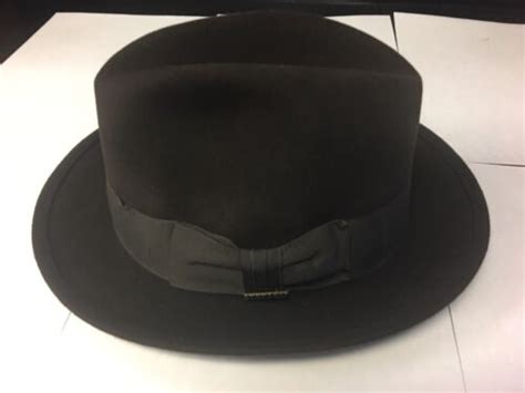 Stetson Vintage Royal Stetson Dark Brown Fedora Hat Size 7 Ebay
