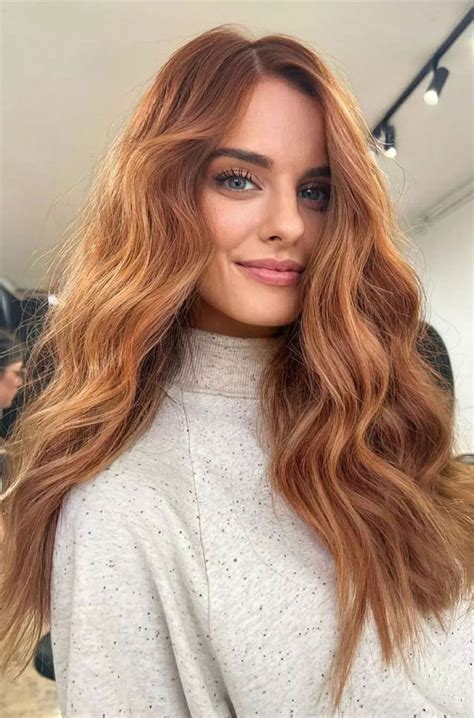Copper Hair Color Ideas That Re Perfect For Fall Long Loose Waves Golden Copper
