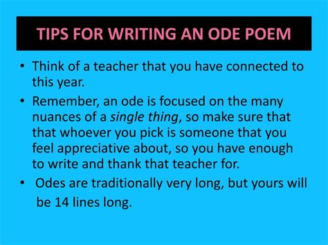 Ppt How To Write An Ode Powerpoint Presentation Free Download Id