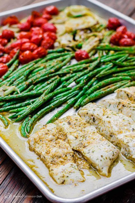 Bake in 425 degrees f heated oven for 15 minutes. One Pan Baked Halibut Recipe | The Mediterranean Dish ...