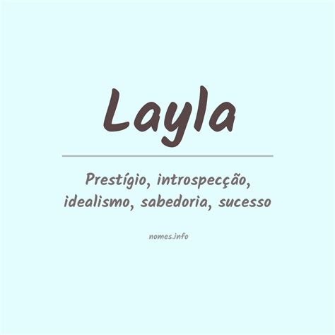 Layla Significado Do Nome ENSINO