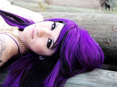 Beautiful Beauty Girl Hair Purple Style Image