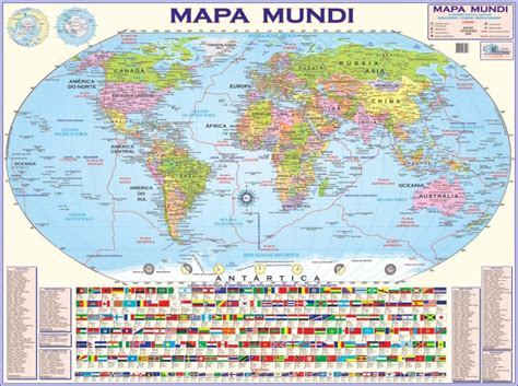Mapa-múndi - Mapa completo, político, mapa continentes e países
