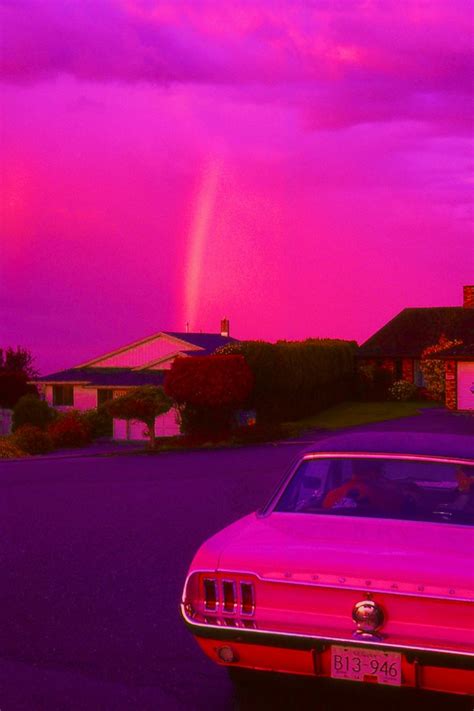 Best pink wallpaper, desktop background for any computer, laptop, tablet and phone. hot pink retro mustang sunset aesthetic | Hot pink ...