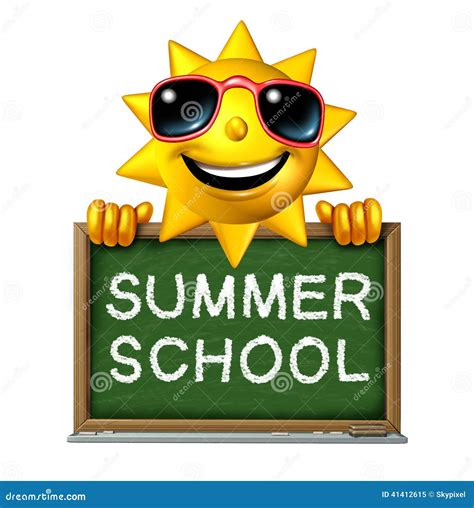 Summer School Banner Template With Cute Boy And Girl Sitting On Lawn