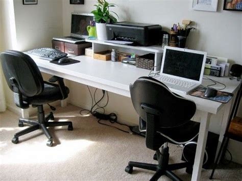 30 minutes, one hour, two hours?! home office desk for 2 people | space for two desks but ...
