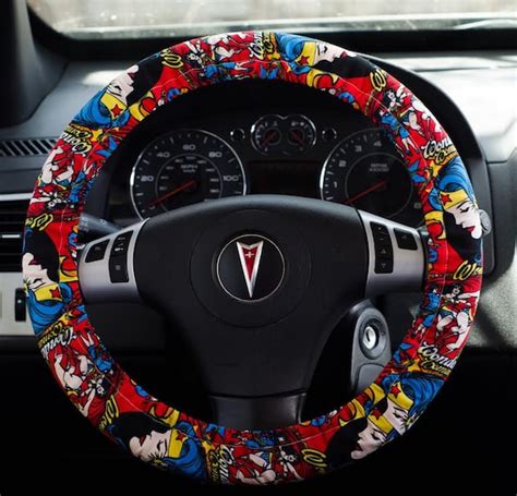 Made From Wonder Woman Girl Power Fabric Padded Steering Wheel