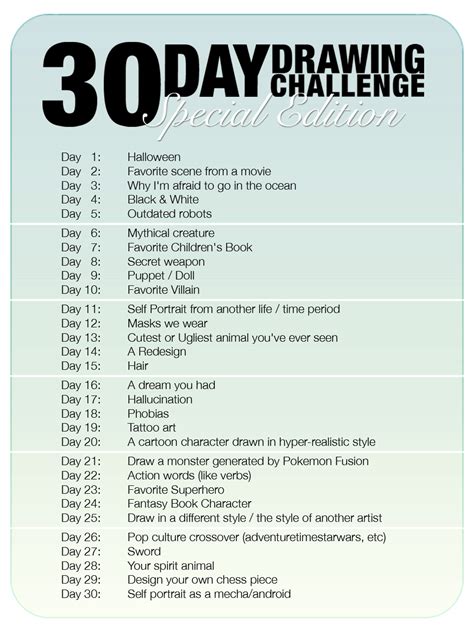 The more you draw, the better you will get. 30 day draw challenge - Google zoeken | Teken uitdaging ...