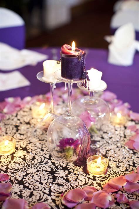 Pin By Komal A On Diy Wedding Ideas I Used Wine Glass Centerpieces Wedding Centerpieces