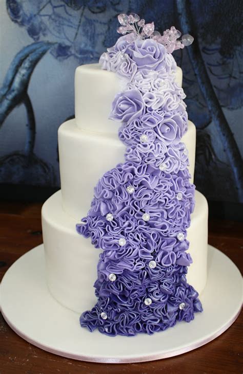 Sandys Cakes Beautiful Graduating Purple Wedding Cake