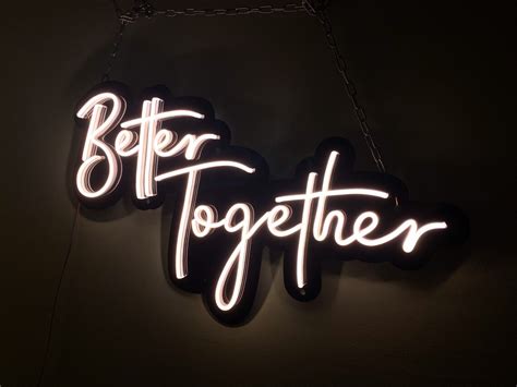Better Together Neon Sign Wedding Neon Sign Home Decor Led Etsy