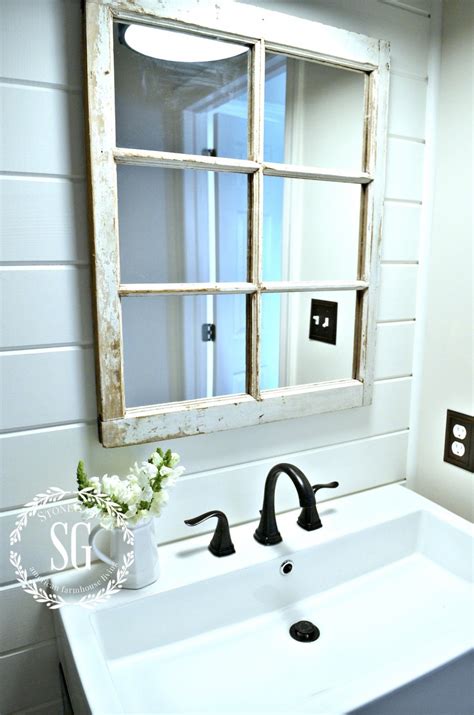 This item sits atop my ventilation window sill and works quite nicely. FARMHOUSE POWDER ROOM REVEAL - StoneGable