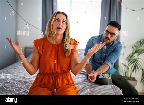 Frustrated Young Couple Arguing And Having Marriage Problems Divorce