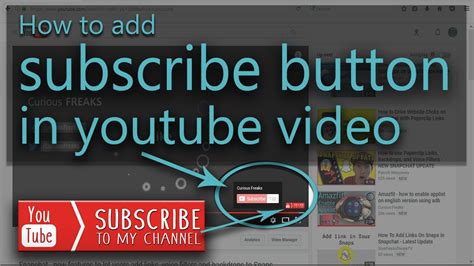 How To Add Custom Subscribe Button To All Videos Of Youtube Channel