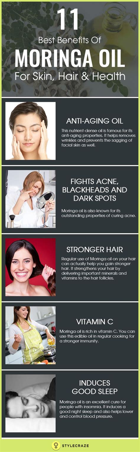 There are a handful that are particularly important in hair growth —arginine, cystine, cysteine, lysine, methionine—all of which are abundant in moringa. 11 Best Benefits and Uses Of Moringa Oil For Skin, Hair ...