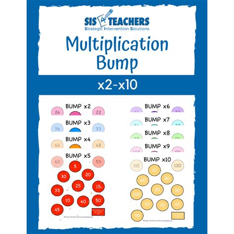 Bump Multiplication Game Board And Rules Shop Sis For Teachers