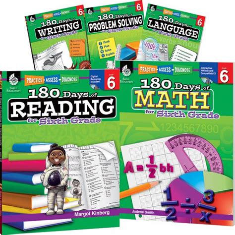 180 Days Of Sixth Grade Practice 6th Grade Workbook Set For Ages 10 12